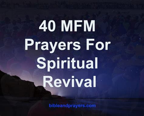 40 Mfm Prayers For Spiritual Revival
