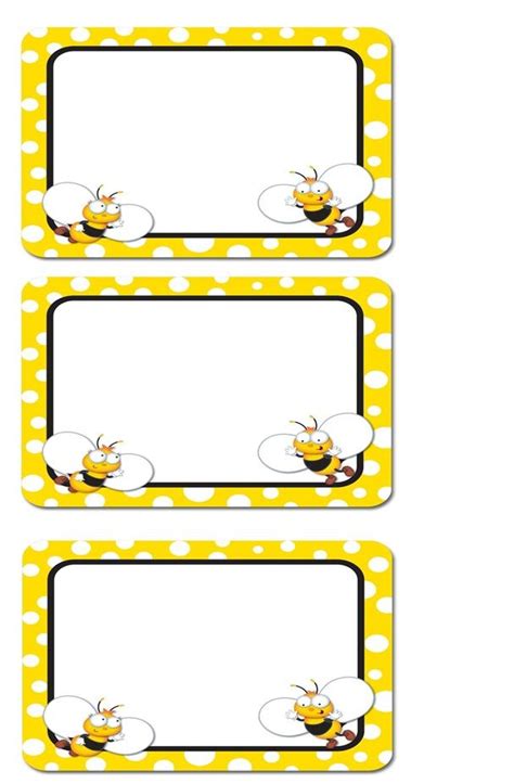 Free Printable Bee Name Tags Printable World Holiday