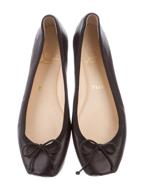Christian Louboutin Leather Ballet Flats Shoes Cht69079 The Realreal