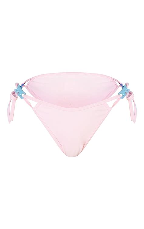 Baby Pink Resin Chain Cut Out Bikini Bottoms Prettylittlething Ksa