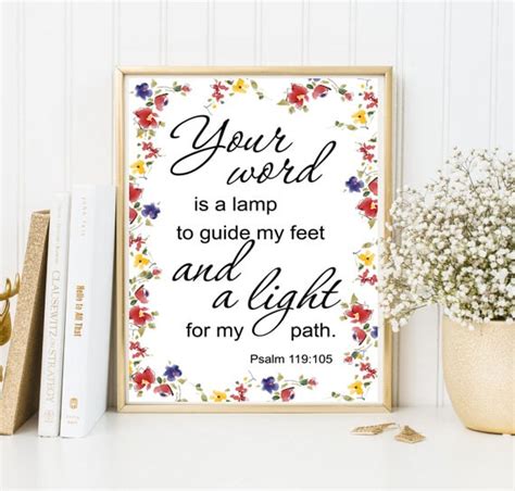 Your Word Is A Light Psalm 119105 Bible Verse Bible Verse Posters Porn Sex Picture