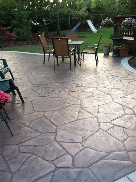 Stamped Concrete Patio Project Complete I Loved How It Turned Out