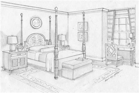 16 Interior Room Drawing Bedroom Drawing Dream