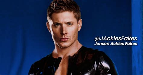 jensen ackles fakes jensen ackles in a latex suit