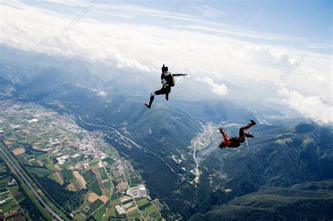 Freestyle Skydiving Team Training Together Stock Image F0179253
