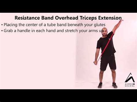 home resistance band overhead triceps youtube