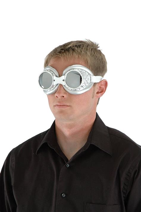 Elope Silver And White Radioactive Aviator Goggles Aviator Goggles