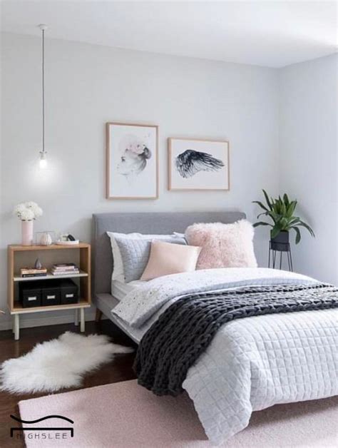With the right design, small bedrooms can have big style. pink grey bedroom idea bohemian carpet boho bedroom design ...