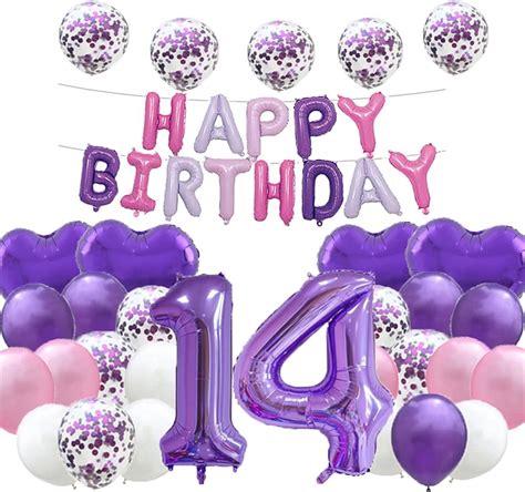 Buy Sweet 14th Birthday Balloon 14th Birthday Decorations Happy 14th Birthday Party Supplies