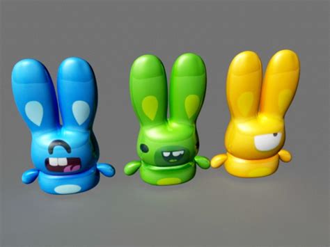 Cute Cartoon Rabbit 3d Model Maya Files Free Download Cadnav