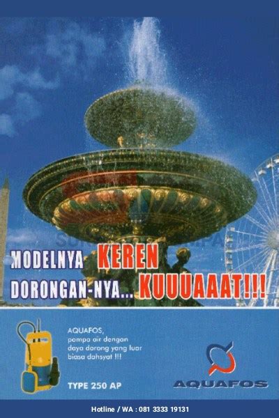 Beli pompa air celup online berkualitas dengan harga murah terbaru 2021 di tokopedia! Jual Mesin Pompa Air Aquafos Murah