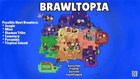 How can you create your own brawl stars map? KairosTime's BrawlTopia Theory Map with all brawlers ...