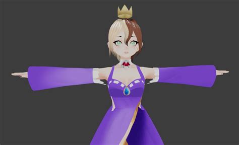 Aki Game Ready Low Poly Anime Character Girl By Cgcool