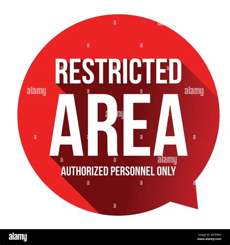 Restricted Area Authorized Personnel Only Stock Vector Image Art
