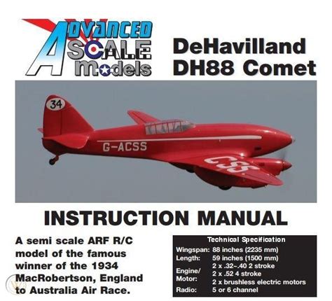 Dh 88 Comet Arf New In Box Advanced Scale Models Asm