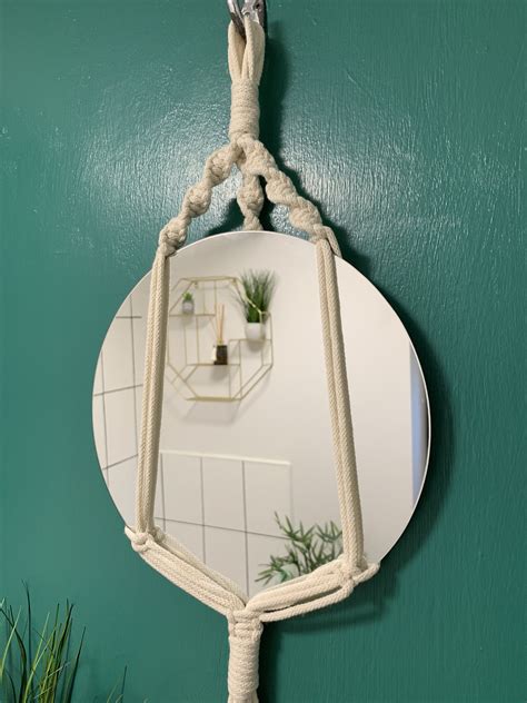 Modern Macrame Mirror Wall Hanging Etsy