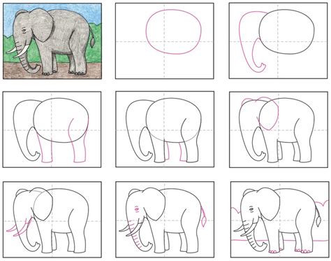 Dibujos De Elefantes Fáciles Para Hacer Paso A Paso 🙂