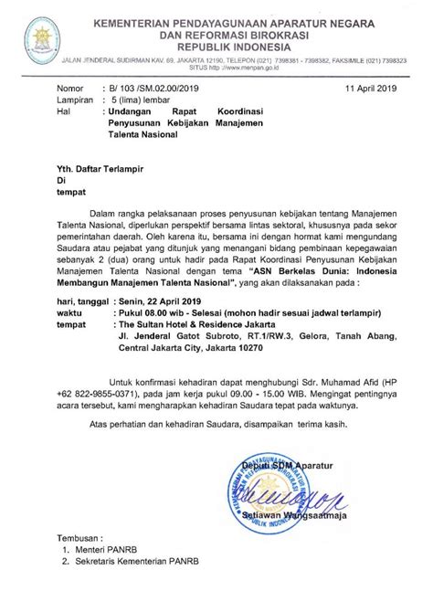 Contoh Surat Undangan Rapat Resmi Organisasi Contoh Surat Riset The