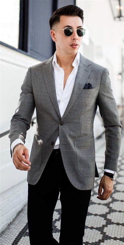 Blake Scott Grey Blazer Grey Blazer Outfit Blazer Outfits Men Mens Fashion Blazer Look Blazer