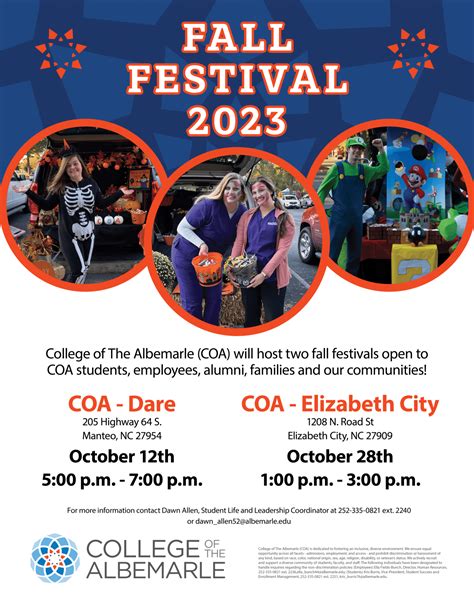 College Of The Albemarle Gears Up For 2023 Fall Festivals Obx Today