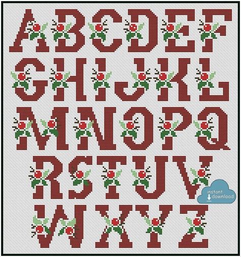 christmas abc cross stitch pattern pdf xsd download christmas cross stitch alphabet cross