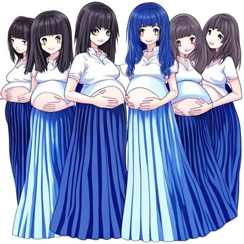 There Are Multiple Pregnant Anime Girls Who Are All Openart