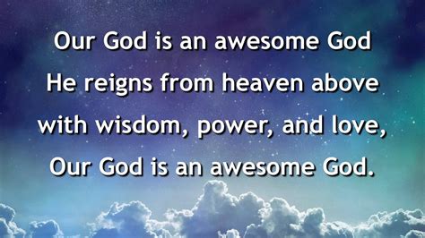 Our God Is An Awesome God Instrumental With Lyrics Youtube