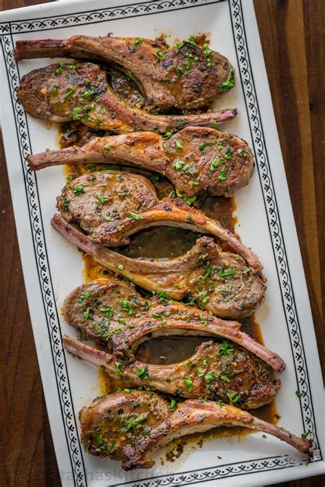These Lamb Chops Are Seared Forming A Garlic Herb Crust The 2