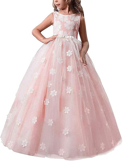 Ttyaovo Vestido De Princesa Para Niñas Con Diseño De