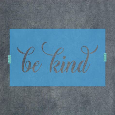 Be Kind Stencil Be Kind Word Stencil For Wood Signs Be Kind Etsy