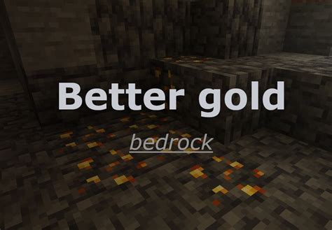 Better Gold Ore Bedrock Minecraft Texture Pack