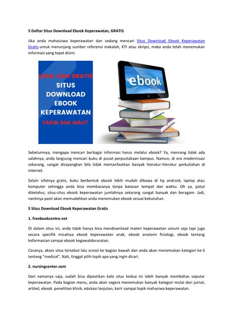 *lanjutannya sudah ada, silahkan download di halaman berikut: (PDF) 5 Daftar Situs Download Ebook Keperawatan, GRATIS