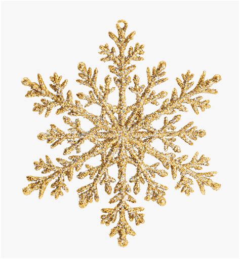 Snowflake With Glitter Gold 11cm Schneeflocke Gold Hd Png Download