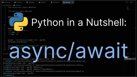 Python In A Nutshell Async Await YouTube