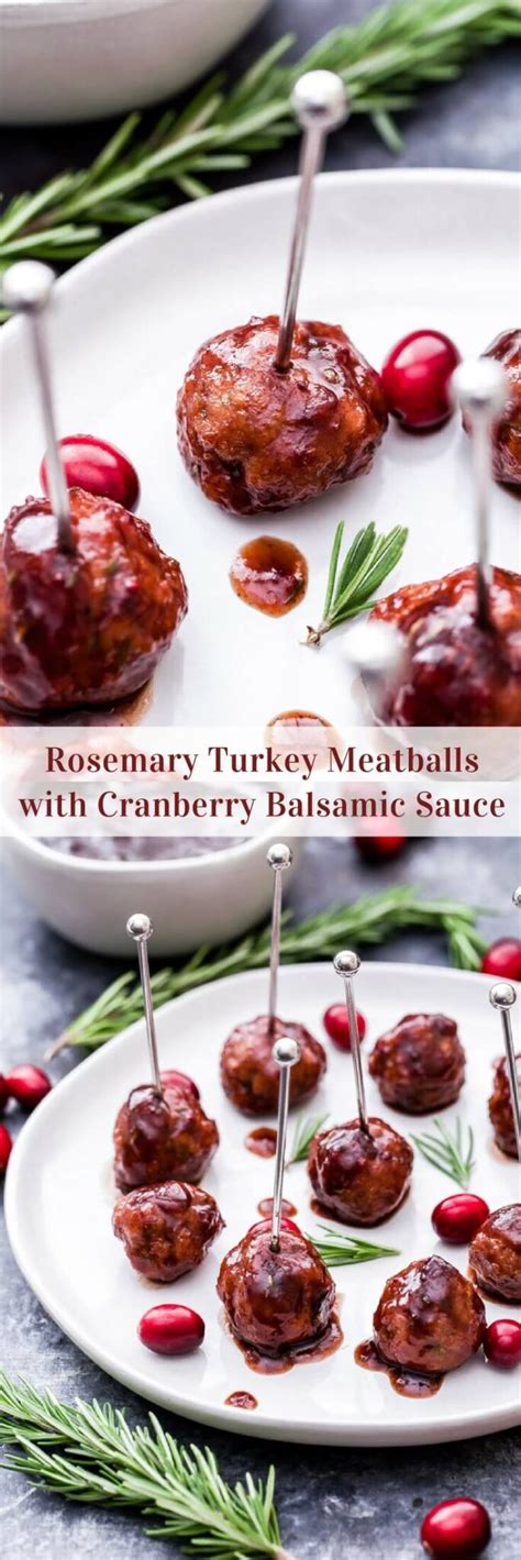 Rosemary Turkey Meatballs With Cranberry Balsamic Sauce Recipe Runner