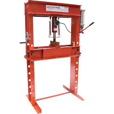 Arcan 50 Ton Hydraulic Shop Press With Gauge And Winch