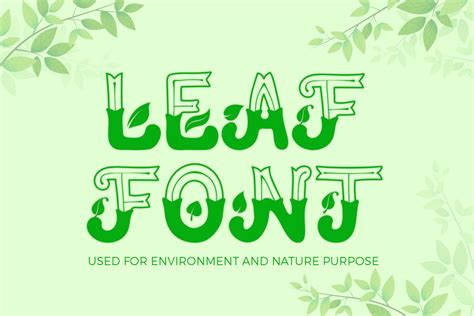 Leaf Font By Owpictures · Creative Fabrica