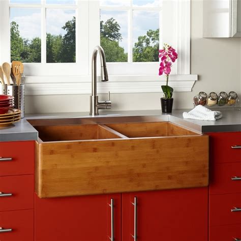 A farmhouse sink is a beautiful classic fixture for a kitchen remodel. Farmhouse sink - classic designs for modern kitchens