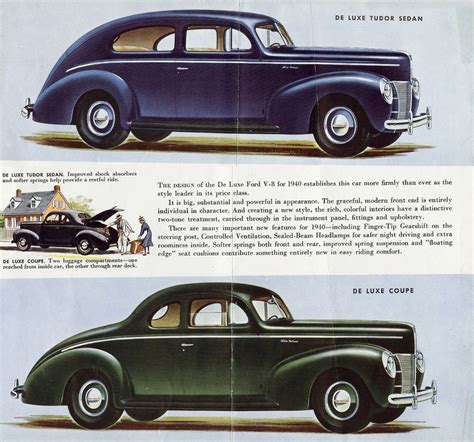 1940 Ford Brochure 1940 Ford Old Classic Cars Car Advertising