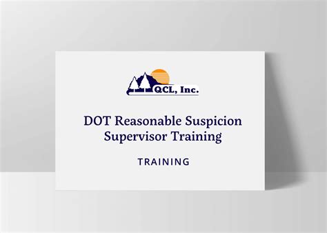 Dot Reasonable Suspicion Supervisor Training Drug Alcohol Testing In Washington State