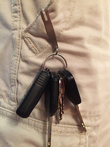 Keychain Pocket Clip Key Ring Holder Eliminates Pocket Bulge Small