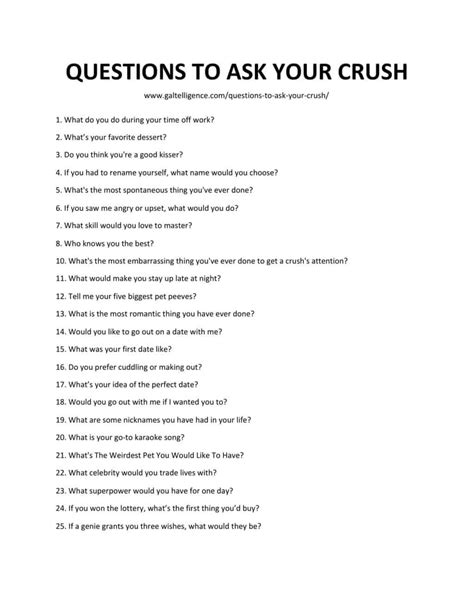 57 Best Questions To Ask Your Crush Get To Know Him