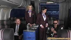 Assfucked CFNM Stewardess Joins Mile High Club Free Porn Video
