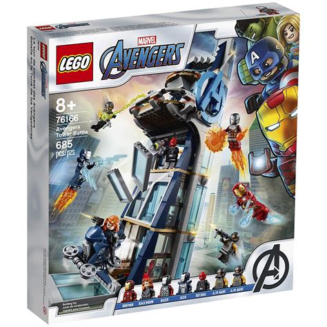 Lego Marvel 76166 Avengers Tower Battle 5 Level Building Set With 7