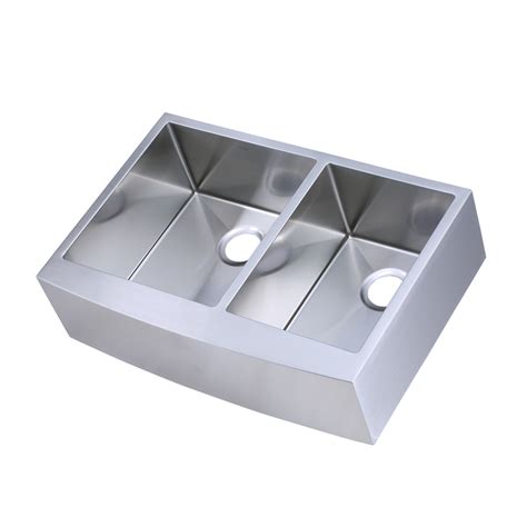 Supply Farm Apron Front Stainless Steel Double Bowl Composite Sink