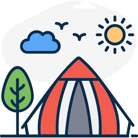 Summer Camp Generic Outline Color Icon