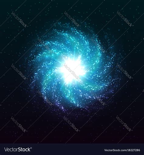 Beautiful Spiral Galaxy Royalty Free Vector Image