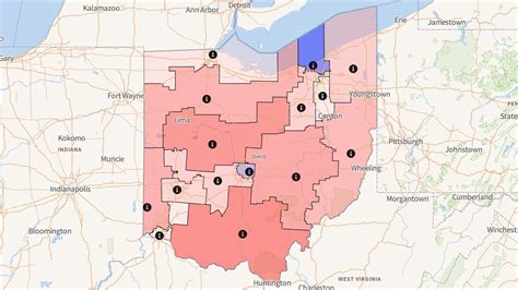 Street Level Map Ohio Congressional Districts Approved In March Nbc4