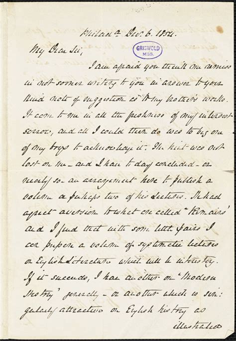 William Bradford Reed Philadelphia Autograph Letter Signed 6