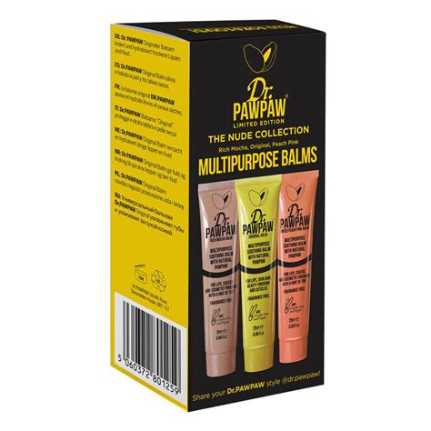 Dr Paw Paw The Nude Collection Multipurpose Balms Pack Of 3 Lip Balm Salon Services